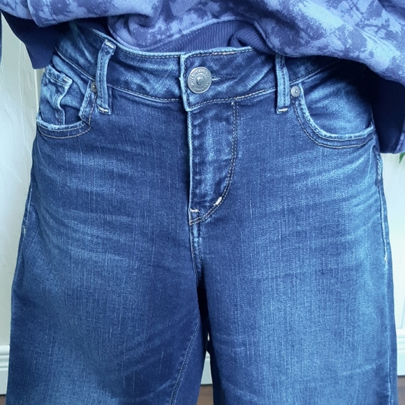 SILVER Avery Super Skinny Cropped Cut-off Jeans - Women's Size W27 - Picture 3 of 7